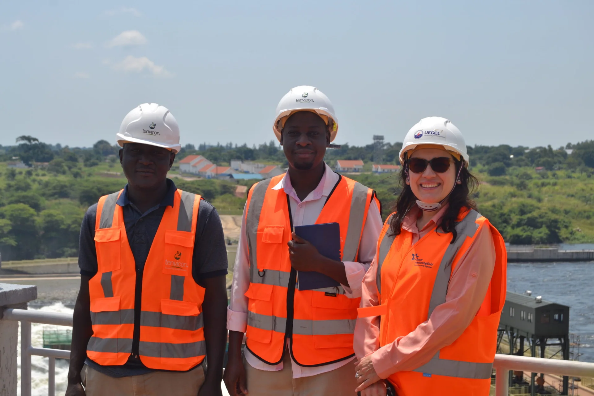 Tenvicon team at a hydropower generation facility