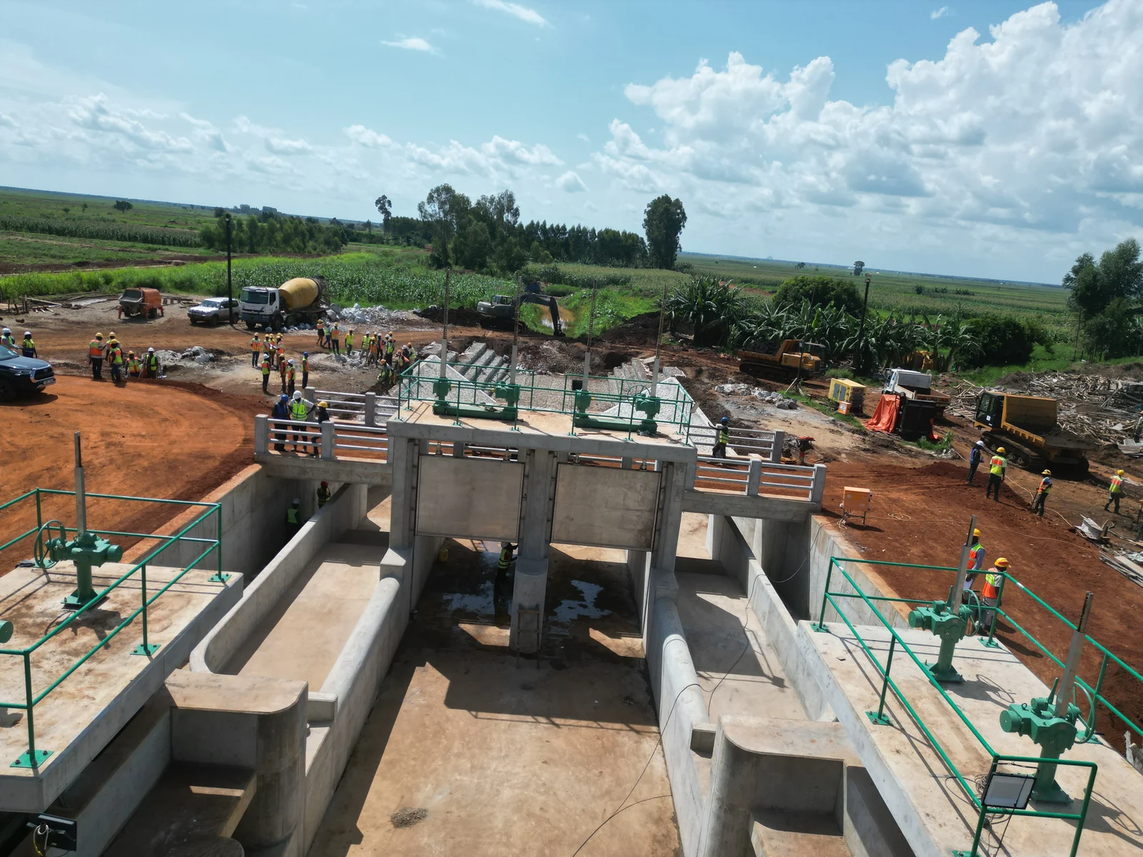 Tenvicon team at a hydropower generation facility